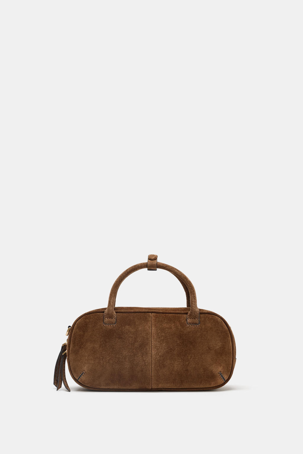 SPLIT SUEDE MINI BAG WITH DOUBLE HANDLE
