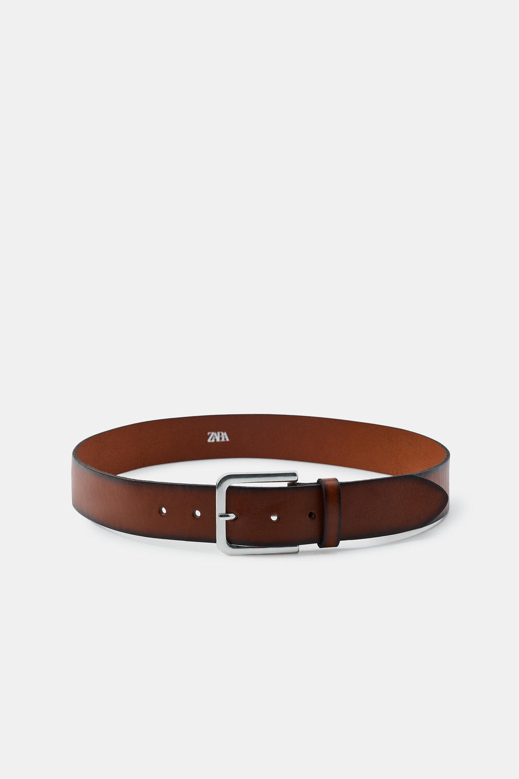 100% WASHED EFFECT LEATHER BELT - Zara фото 7