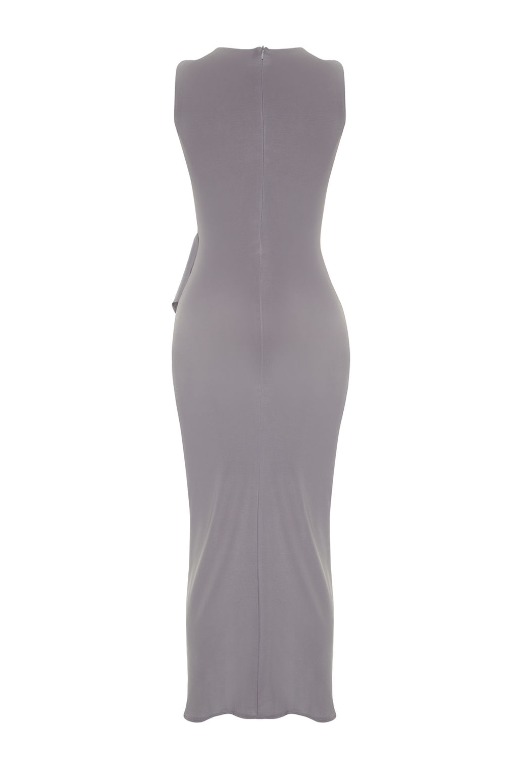 Limited Edition Gri Vucuda Oturan Volanl? Orme Elbise TPRSS24EL00126