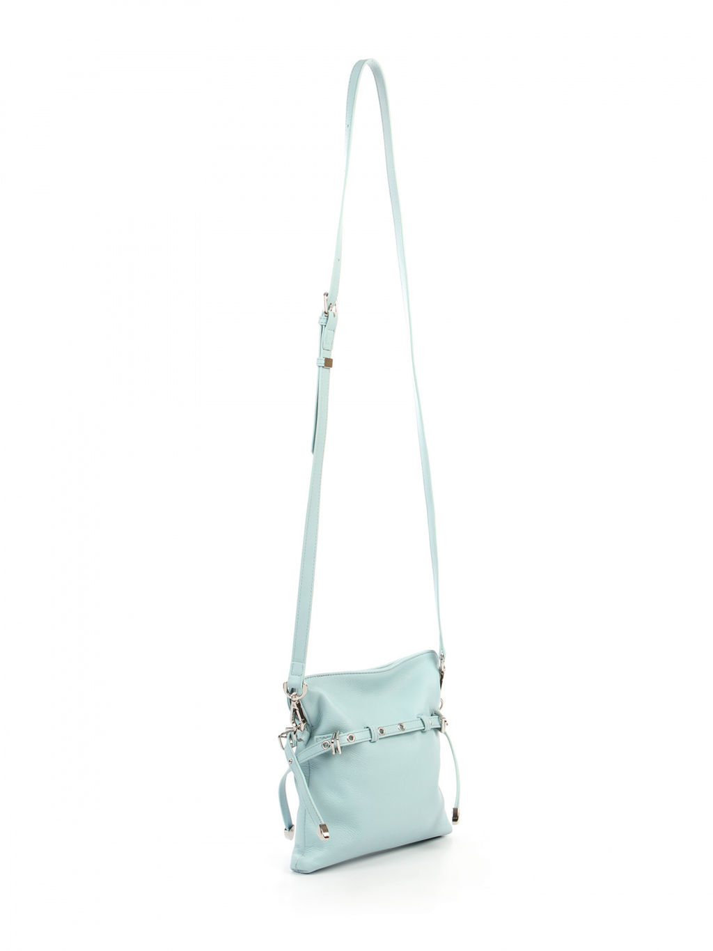 LACCOMA сумка АЛ3020-6-голубой натуральная кожа хлопок фото 4