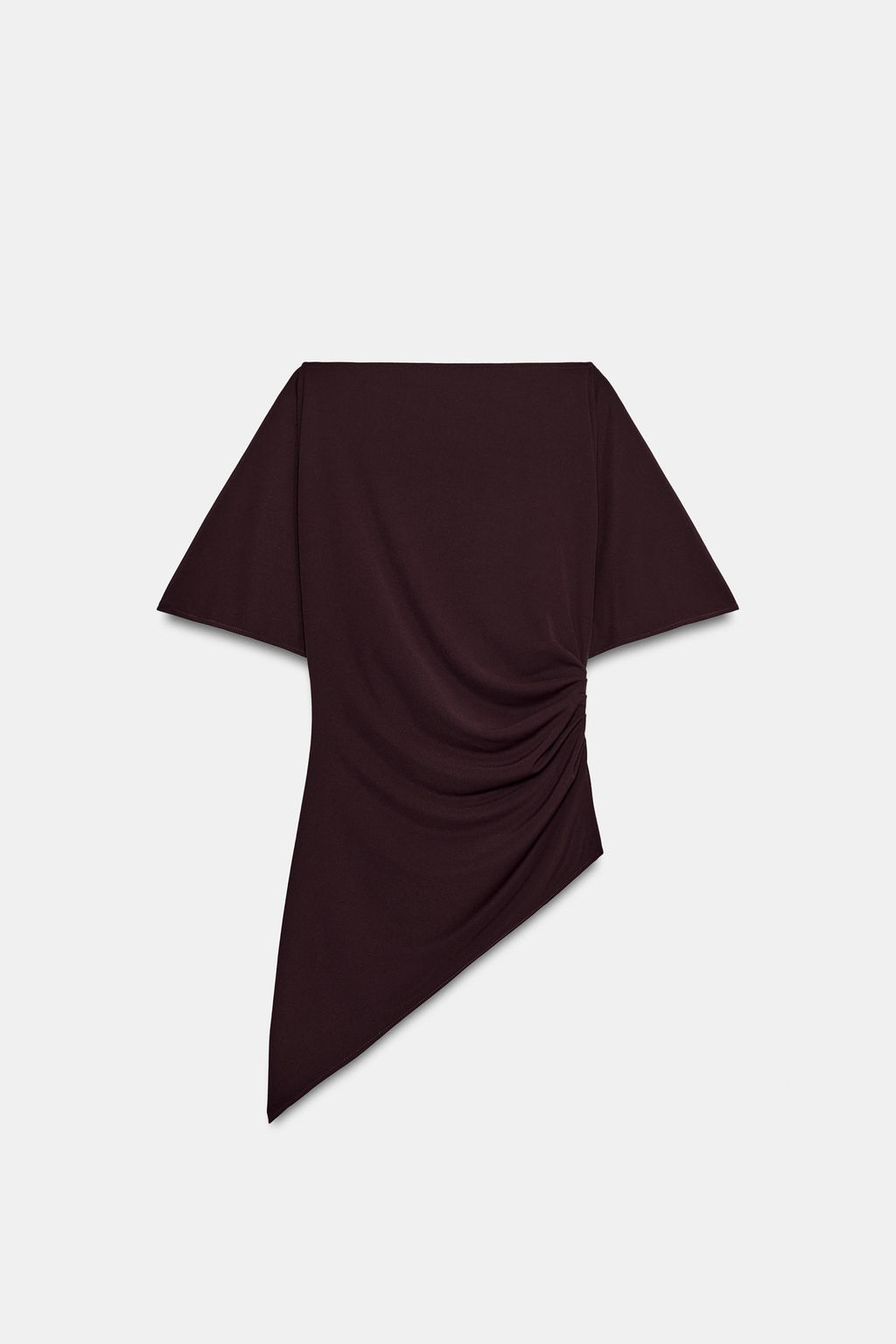 TOP CREPE DRAPEADO / Vino - Zara фото 6