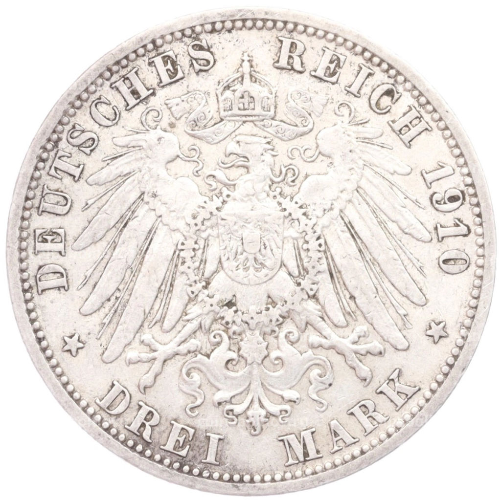 3 марки 1910 года А Германия (Пруссия)