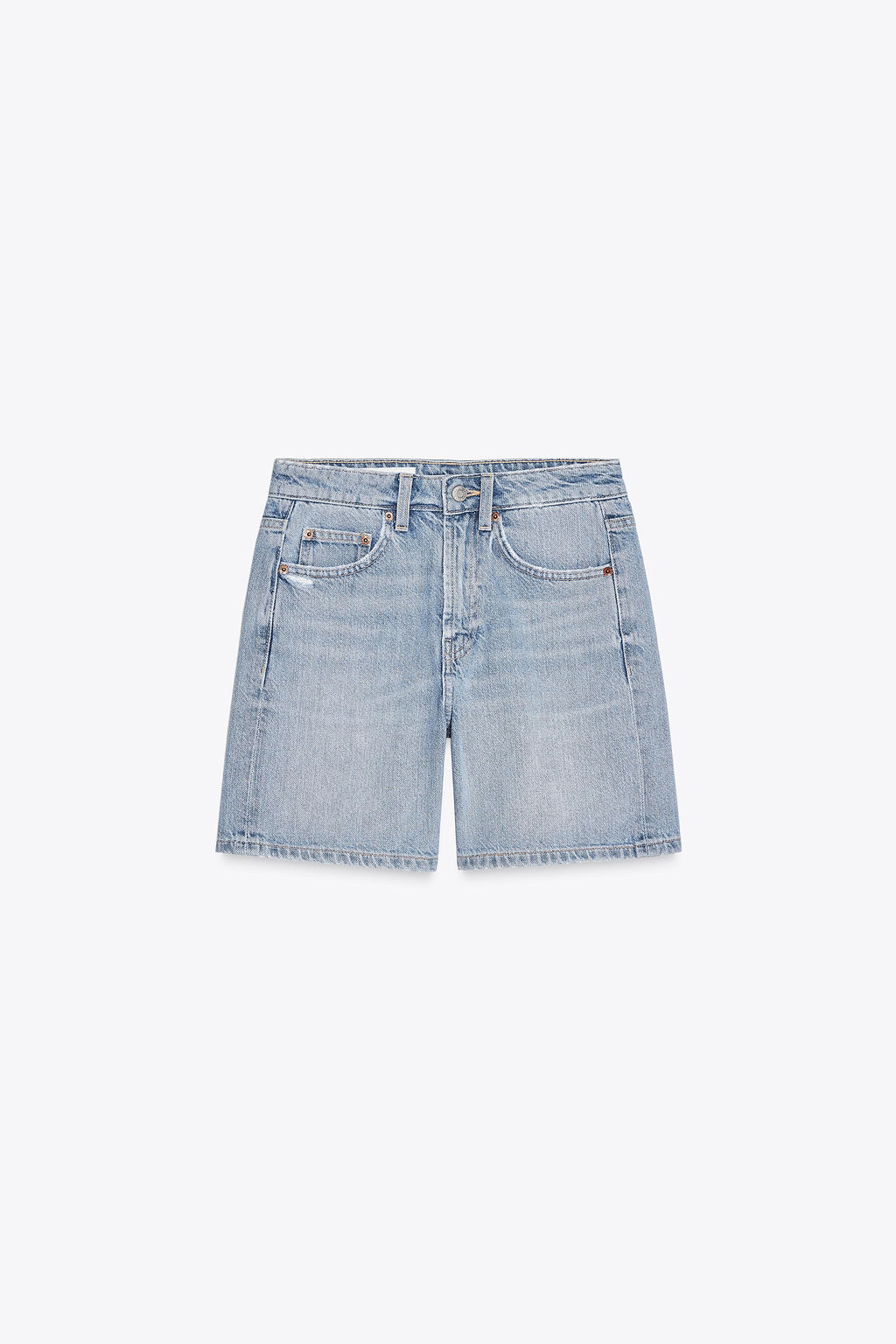 TRF MID-RISE DENIM BERMUDA SHORTS - Zara фото 26
