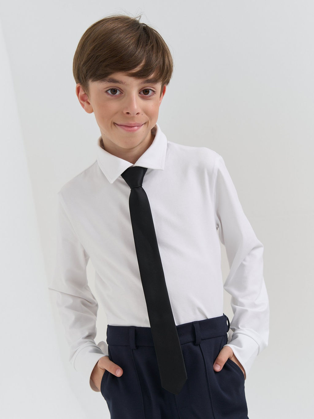 Галстук с фиксатором Черный - Bungly фото 2