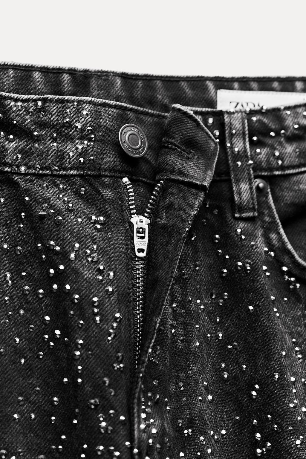 ZW COLLECTION RHINESTONE TROUSERS - Zara фото 7