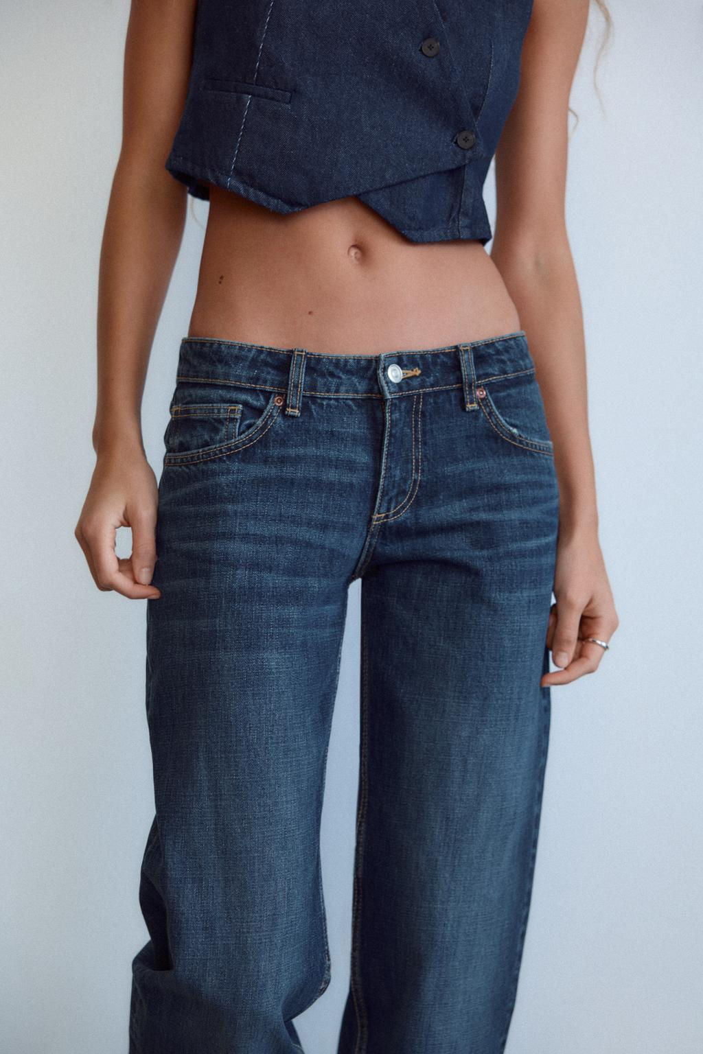 TRF WIDE-LEG LOW-RISE JEANS - Zara фото 31