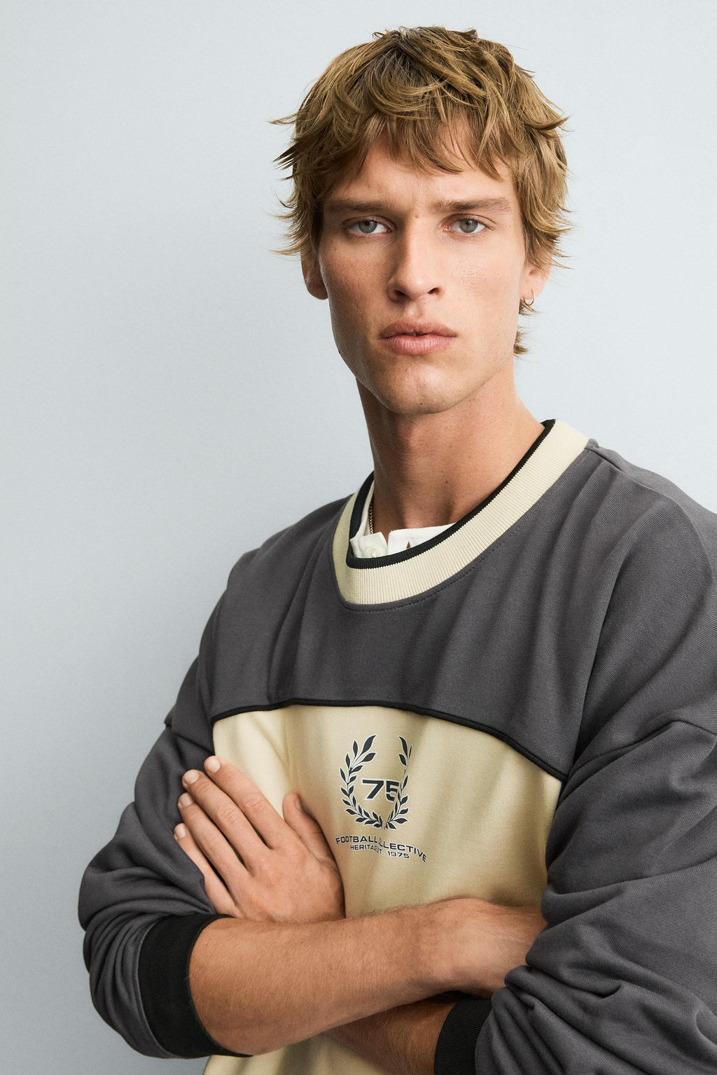 COLOUR BLOCK PRINT SWEATSHIRT - Zara фото 5