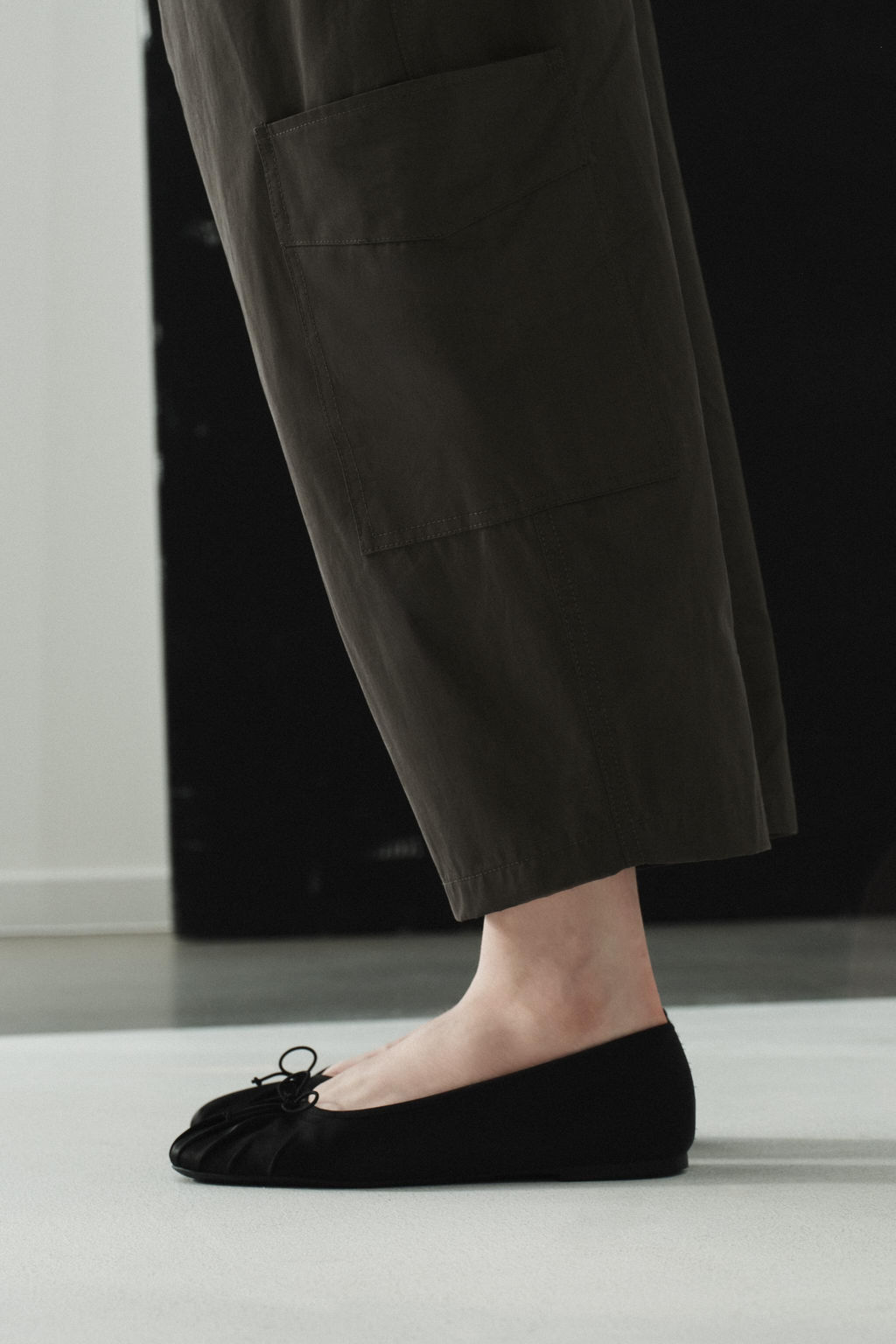 SATIN BALLET FLATS WITH BOW - Zara фото 8