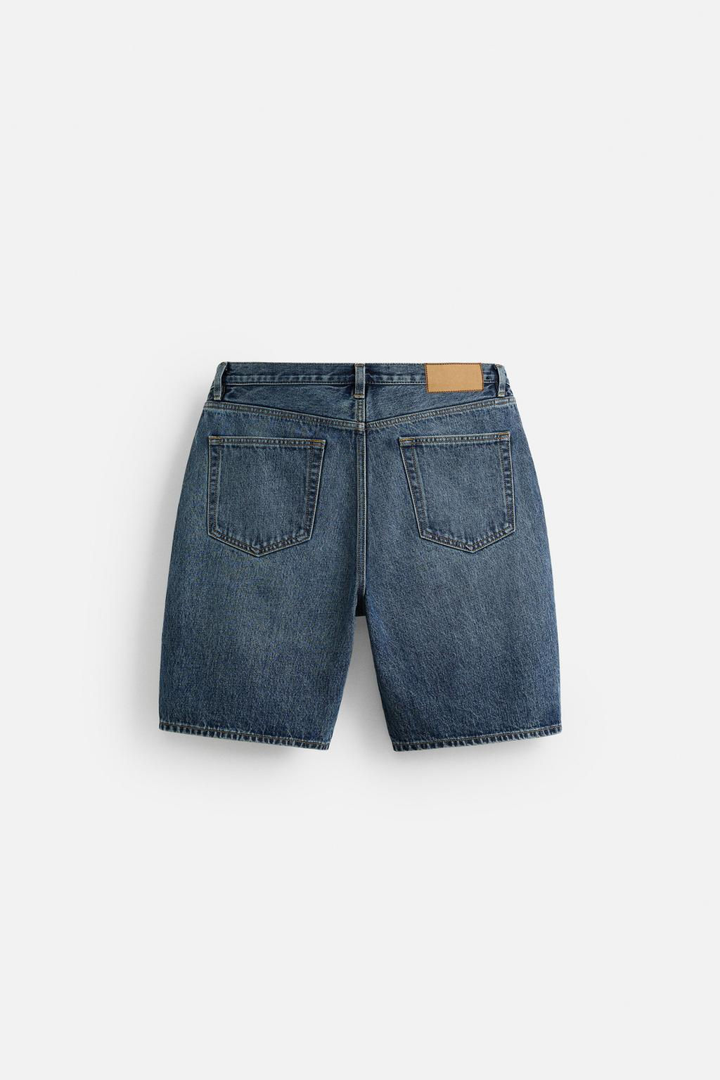 STRAIGHT-LEG DENIM BERMUDA SHORTS - Zara фото 18