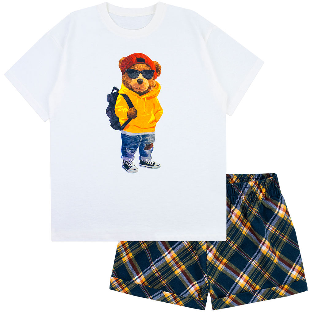 Комплект футболка кулирка, шорты футер 2х нитка петля 7011900102 - Youlala фото 9