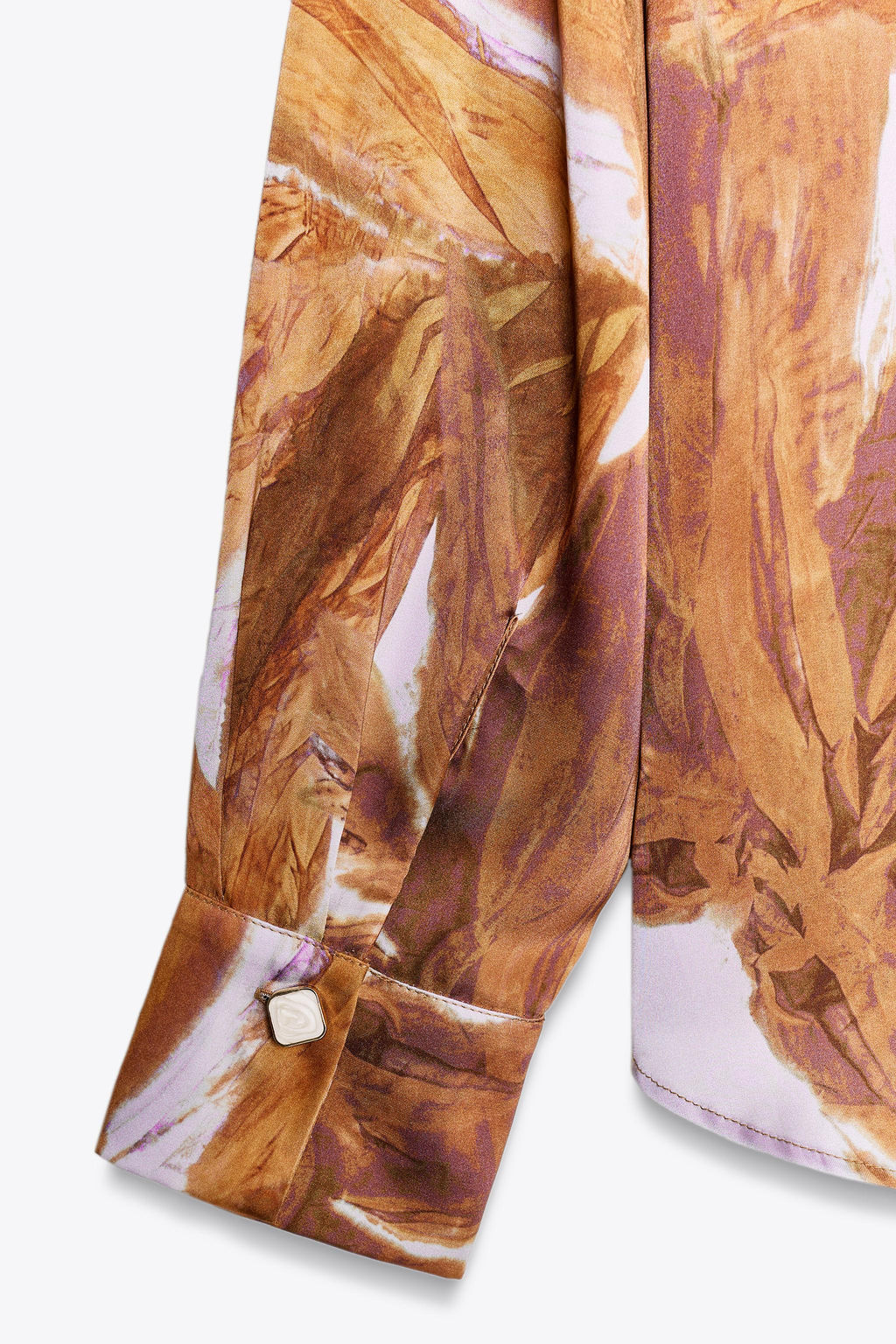 PRINTED SATIN SHIRT - Zara фото 18