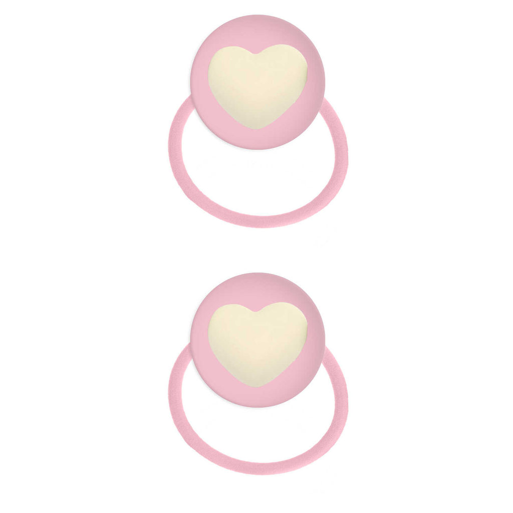 Набор резинок для волос арт. 71852 / 10 СЕРДЕЧКИ (в наборе: 2шт., б/р, вулканизированная резина, пол