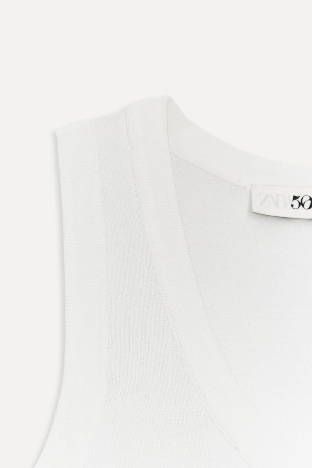 KNIT SLEEVELESS TOP 50TH ANNIVERSARY - Zara фото 3