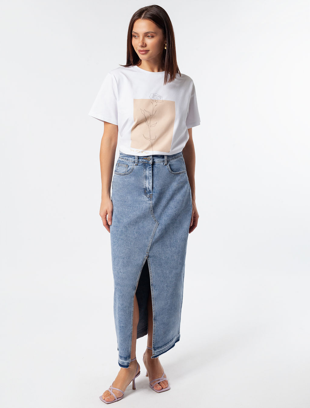 VILATTE / Футболка из премиального хлопка с авторским принтом  фото 5