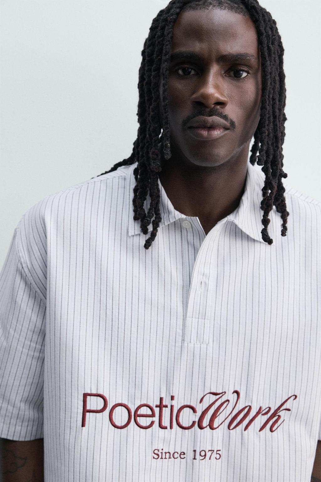 Поло CAMISA POLO BOXY FIT в полоску