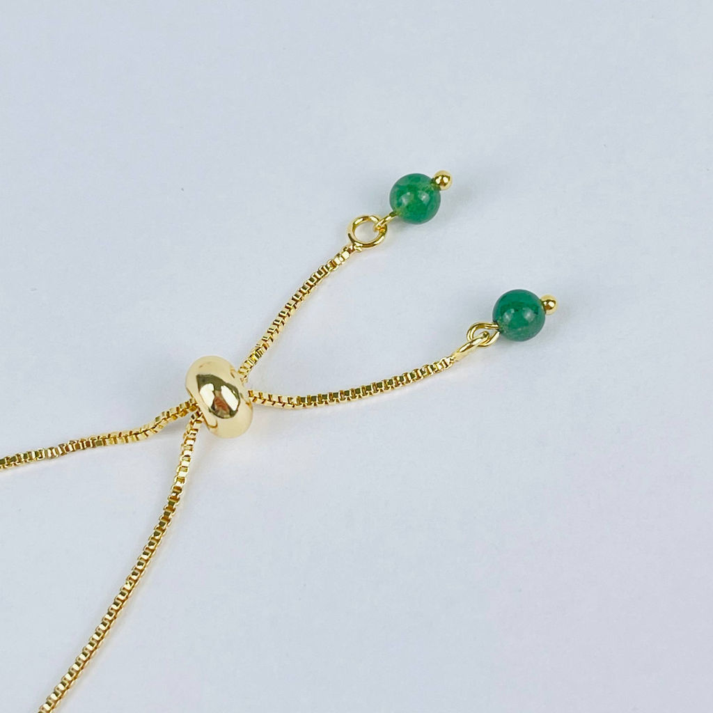 Браслет регулируемый с Нефритом от 16 см