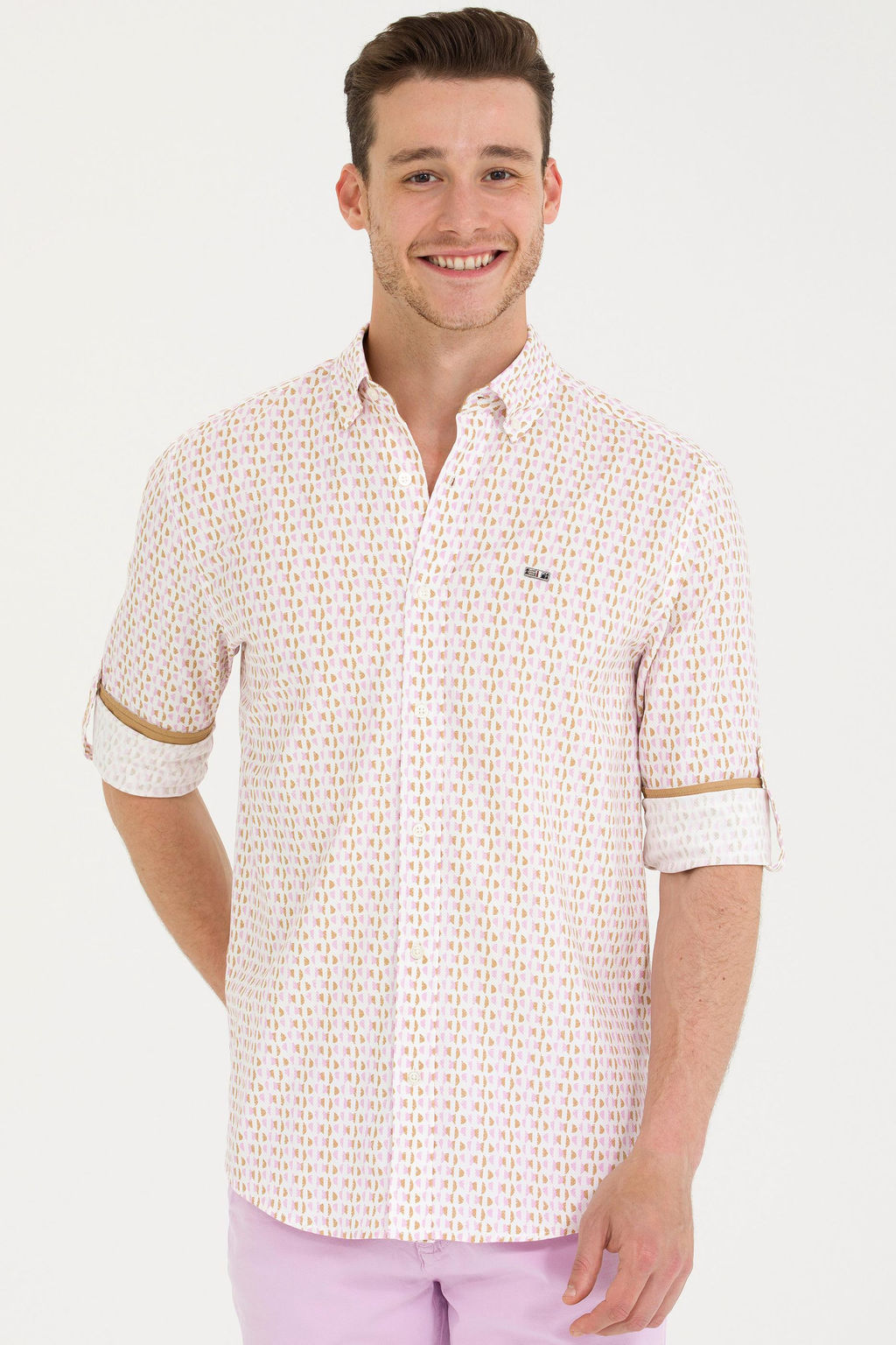 U. S. Polo Assn Мужская рубашка с длинным рукавом Magnolia - U.s. polo assn фото 3