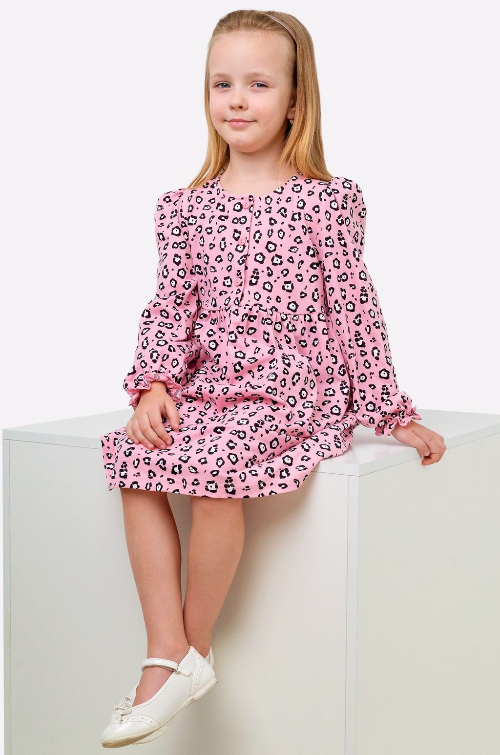 Хлопковое платье для девочки Happyfox