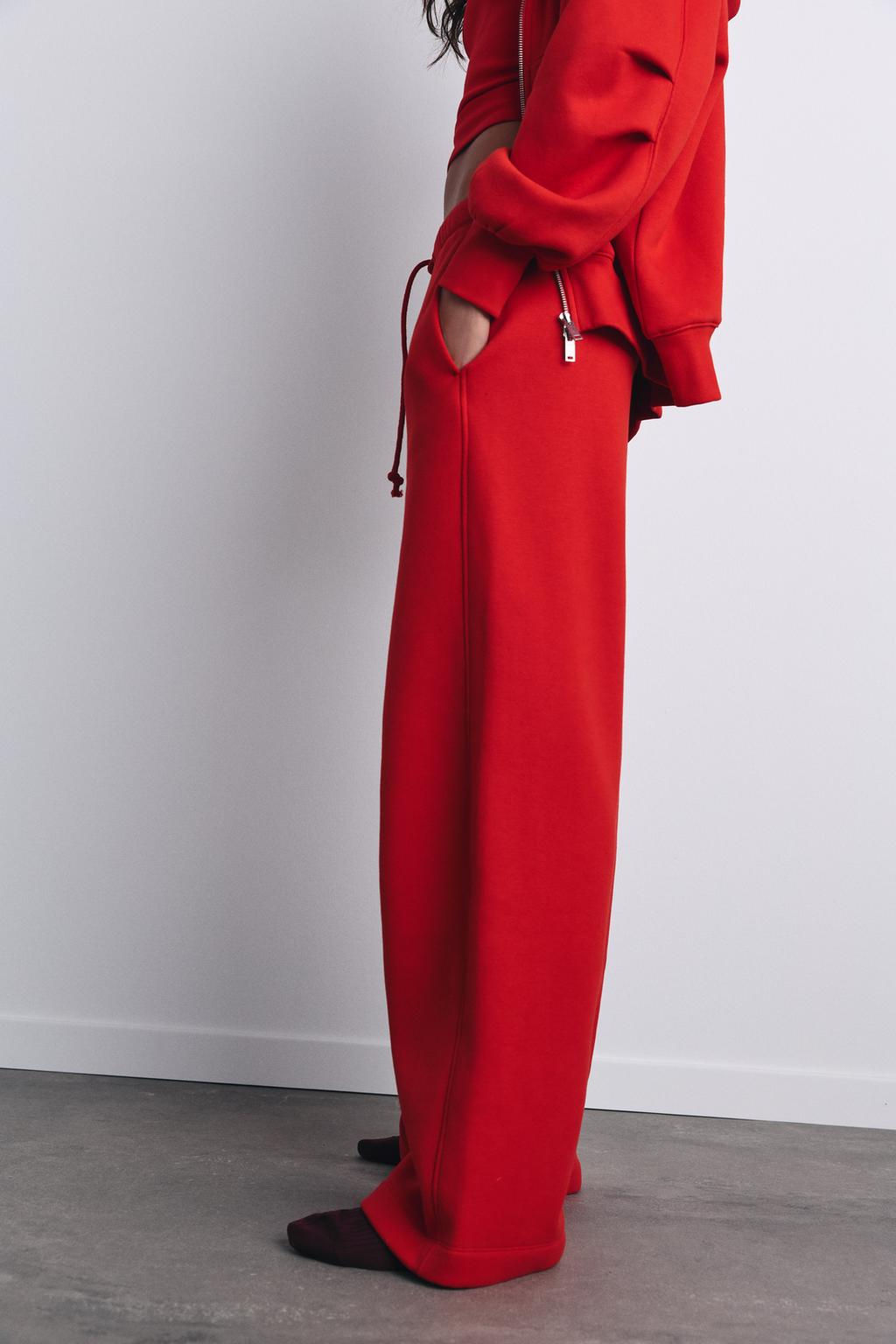 STRAIGHT-LEG PLUSH TROUSERS - Zara фото 39