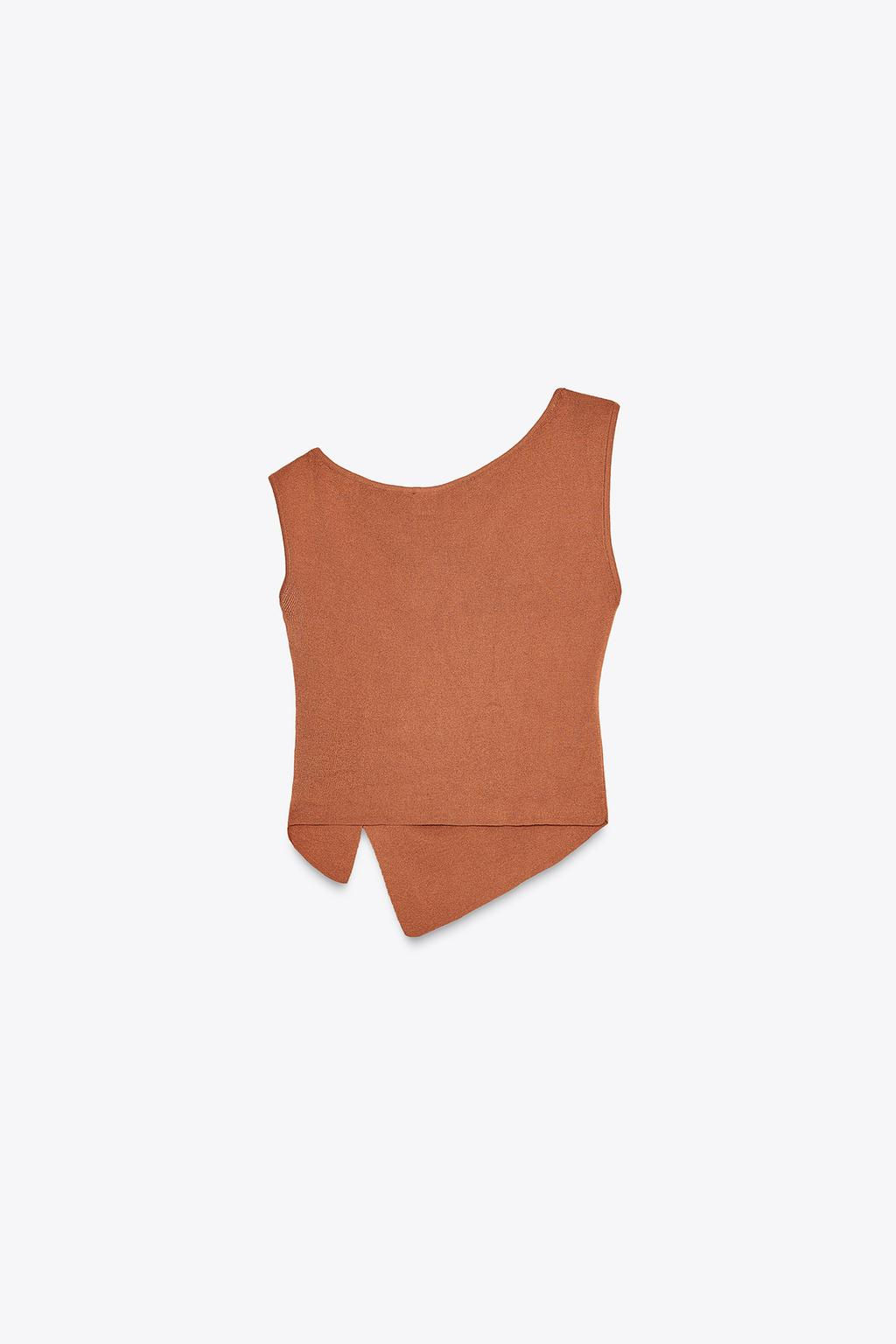KNIT GATHERED OFF-THE-SHOULDER TOP - Zara фото 5