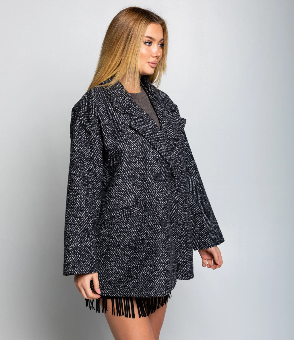 Полупальто #КТ1813 (5), тёмно-серый - Dommod фото 2