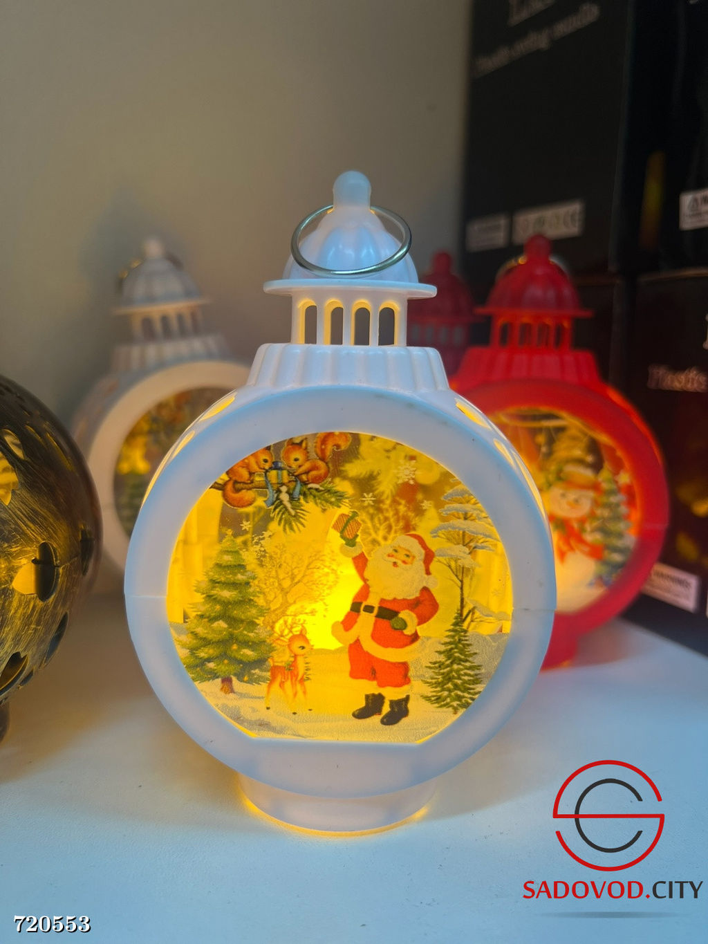 Новогодний фонарь на батарейках