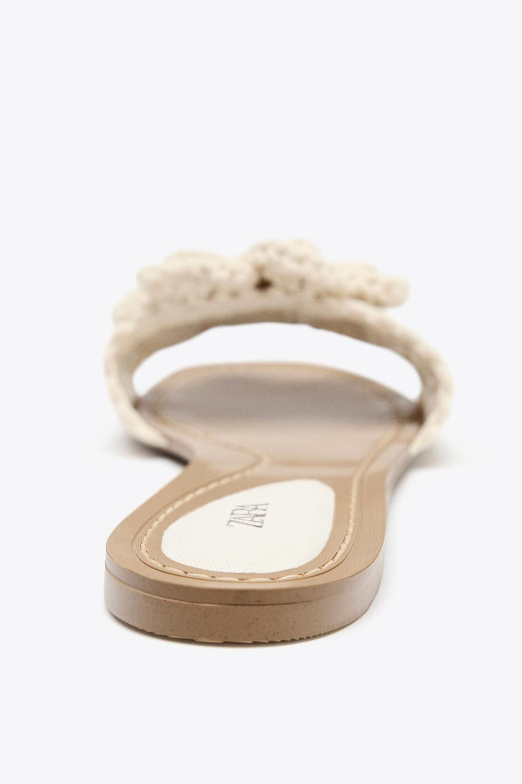 CROCHET BOW FLAT SANDALS - Zara фото 9