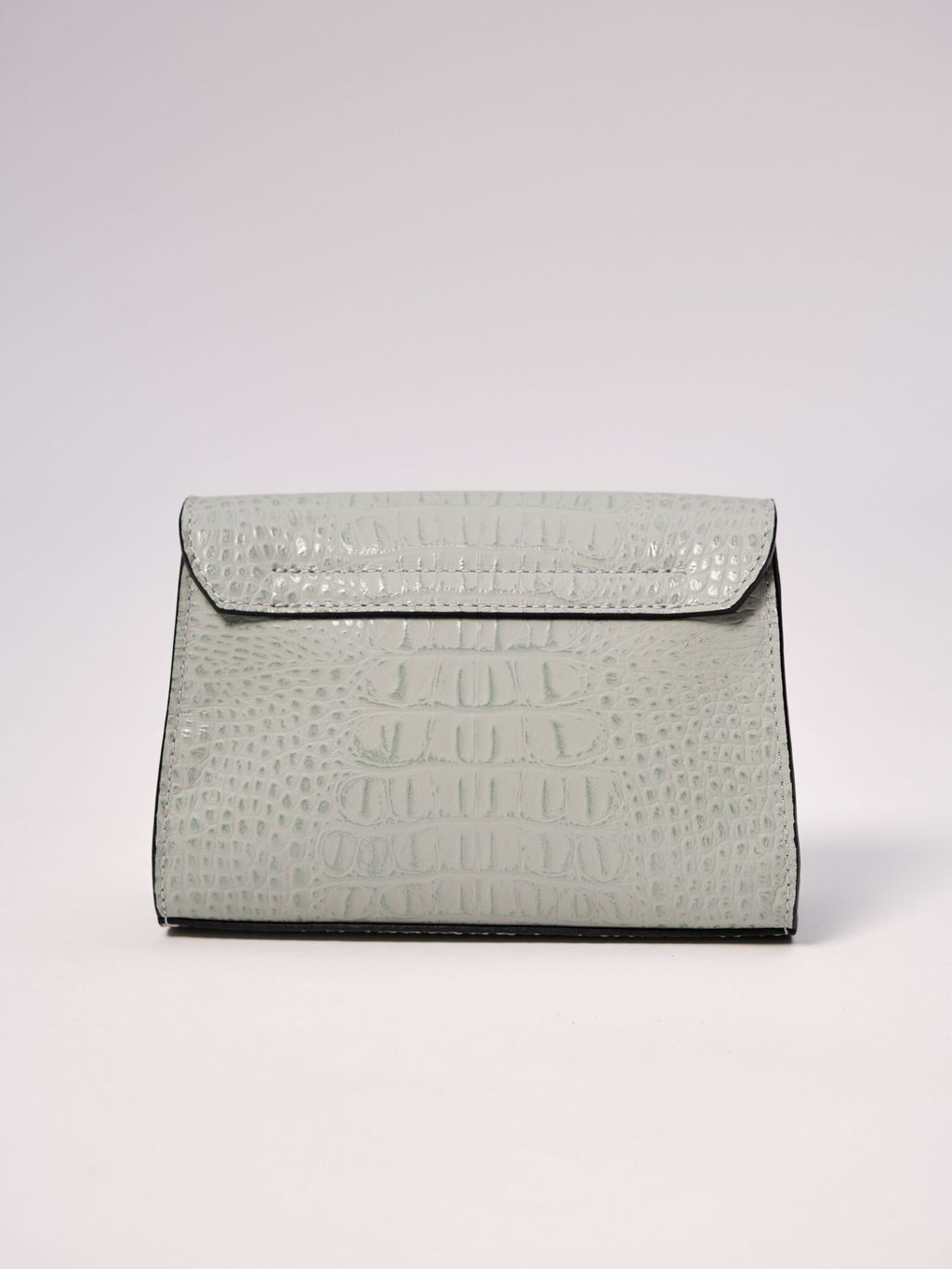 Сумка кожаная на плечо Deboro 31033 серо-зеленый