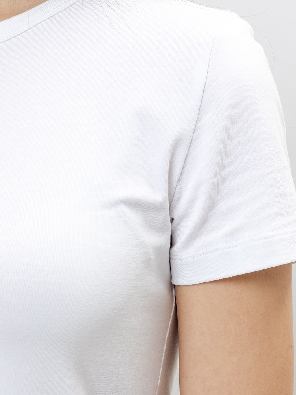 Хлопковая однотонная футболка белый 302674 - Mark formelle фото 2