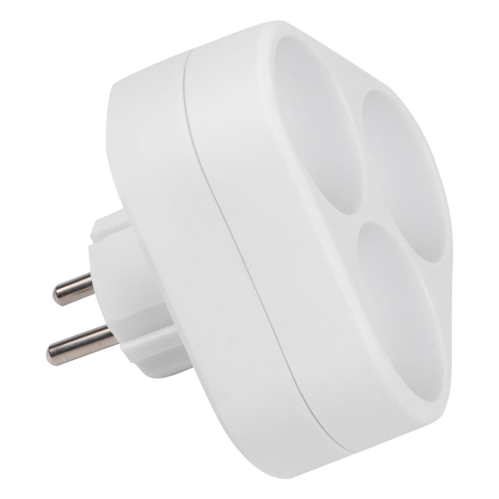 S-ES3-16F WHITE Разветвитель сетевой, б/з. 3 гнезда. 16А, 3500Вт. Белый. ТМ Uniel