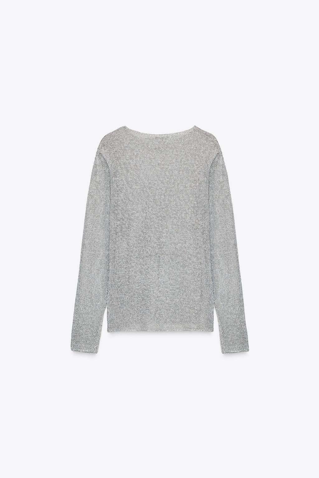 METALLIC KNIT JUMPER - Zara фото 6