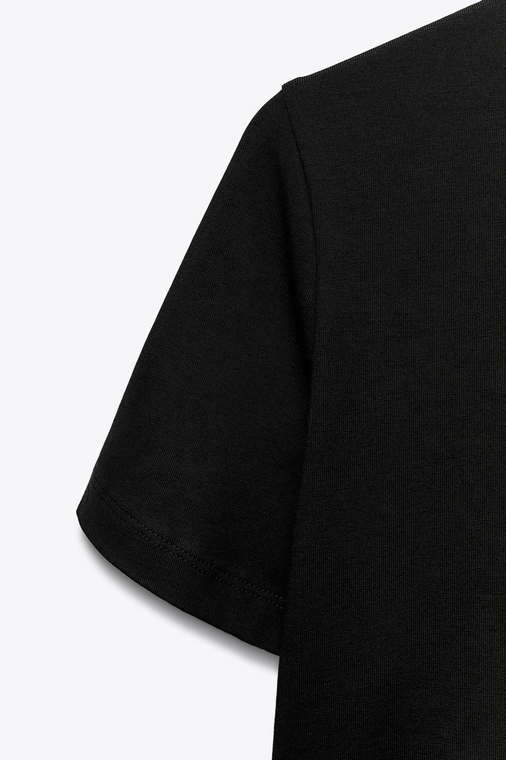 CROPPED STRETCH T-SHIRT - Zara фото 40