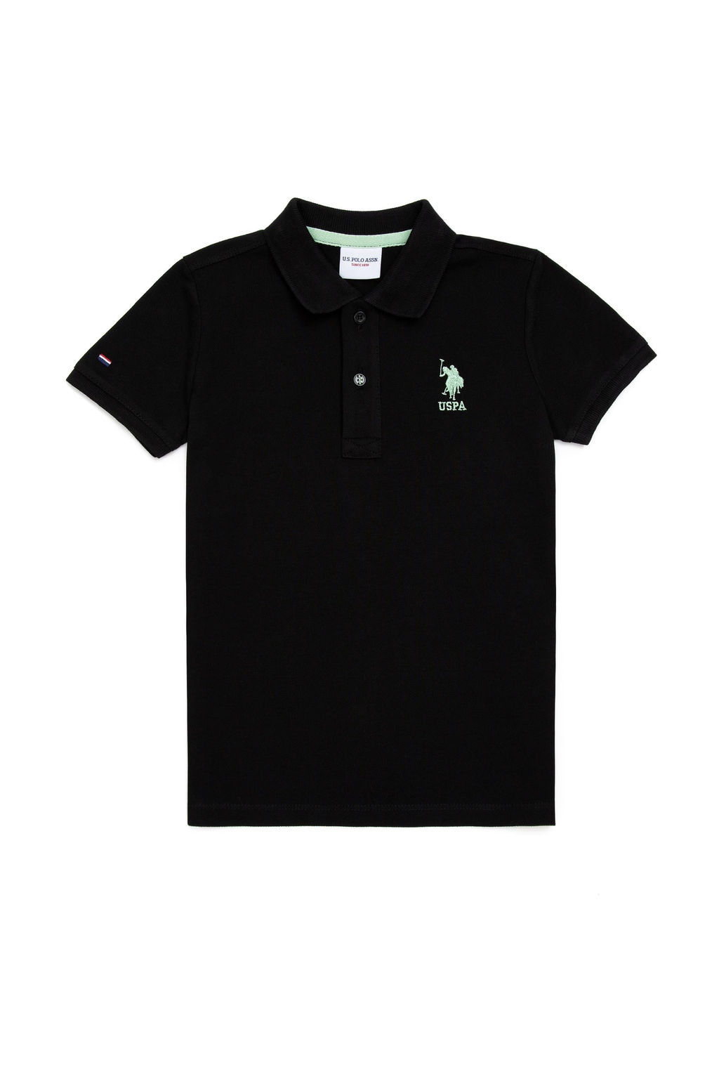 U. S. Polo Assn Черная футболка с воротником-поло для мальчика - U.s. polo assn фото 7
