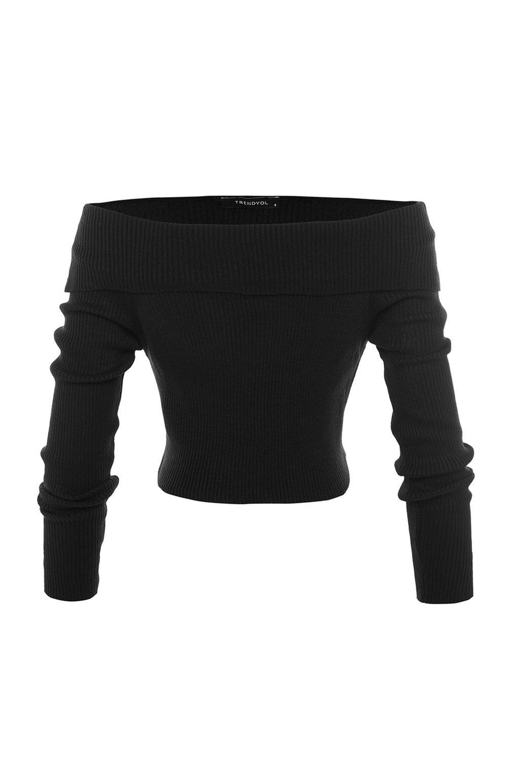 Tas Super Crop Carmen Yaka Triko Kazak TWOAW22KZ1897 - Trendyolmilla фото 15