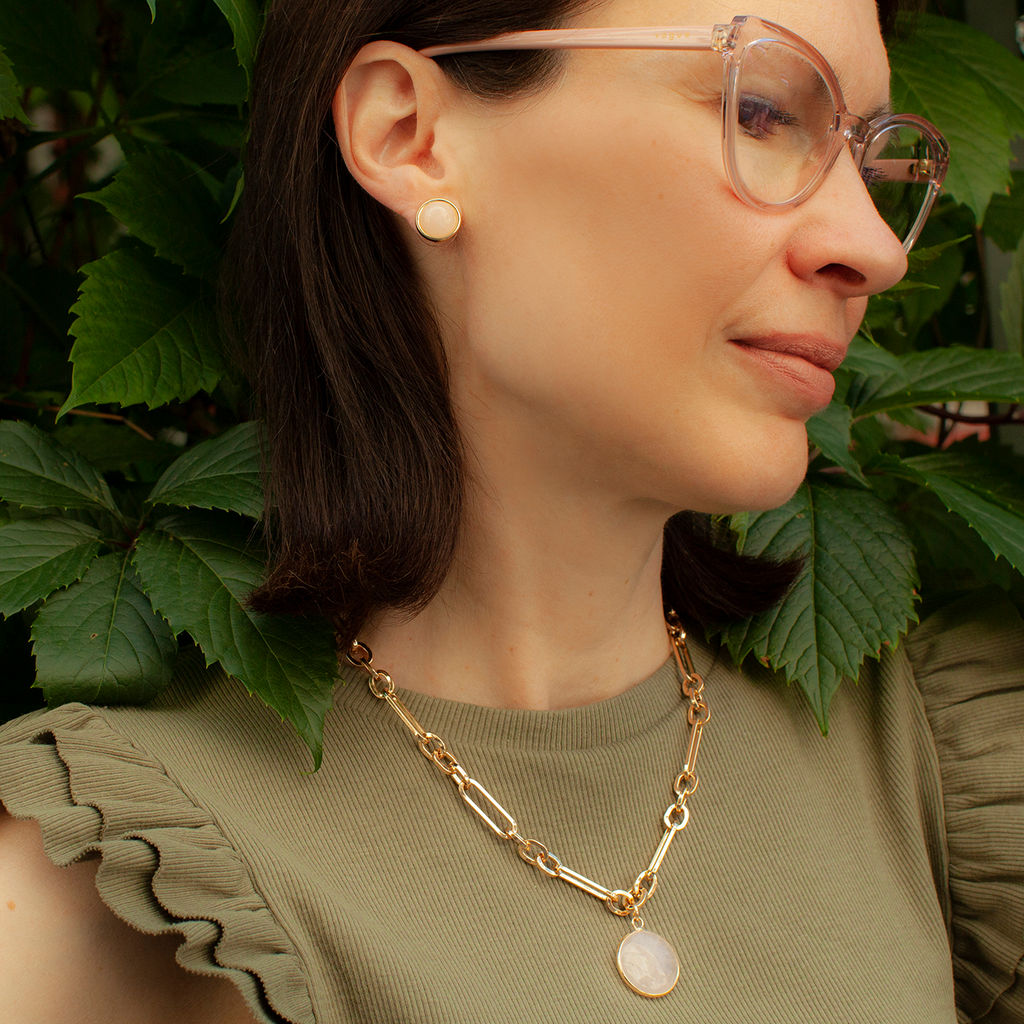 Колье ROSE QUARTZ Fiore Luna