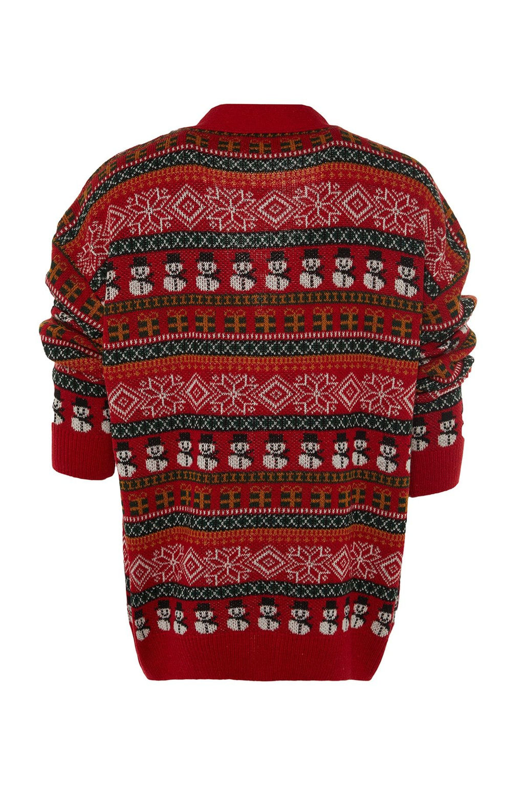 TRENDYOL MAN Cok Renkli Unisex Regular Fit Yunlu Genis Kal?p Christmas Triko H?rka TMNAW23HI00043 - Trendyolmilla фото 13