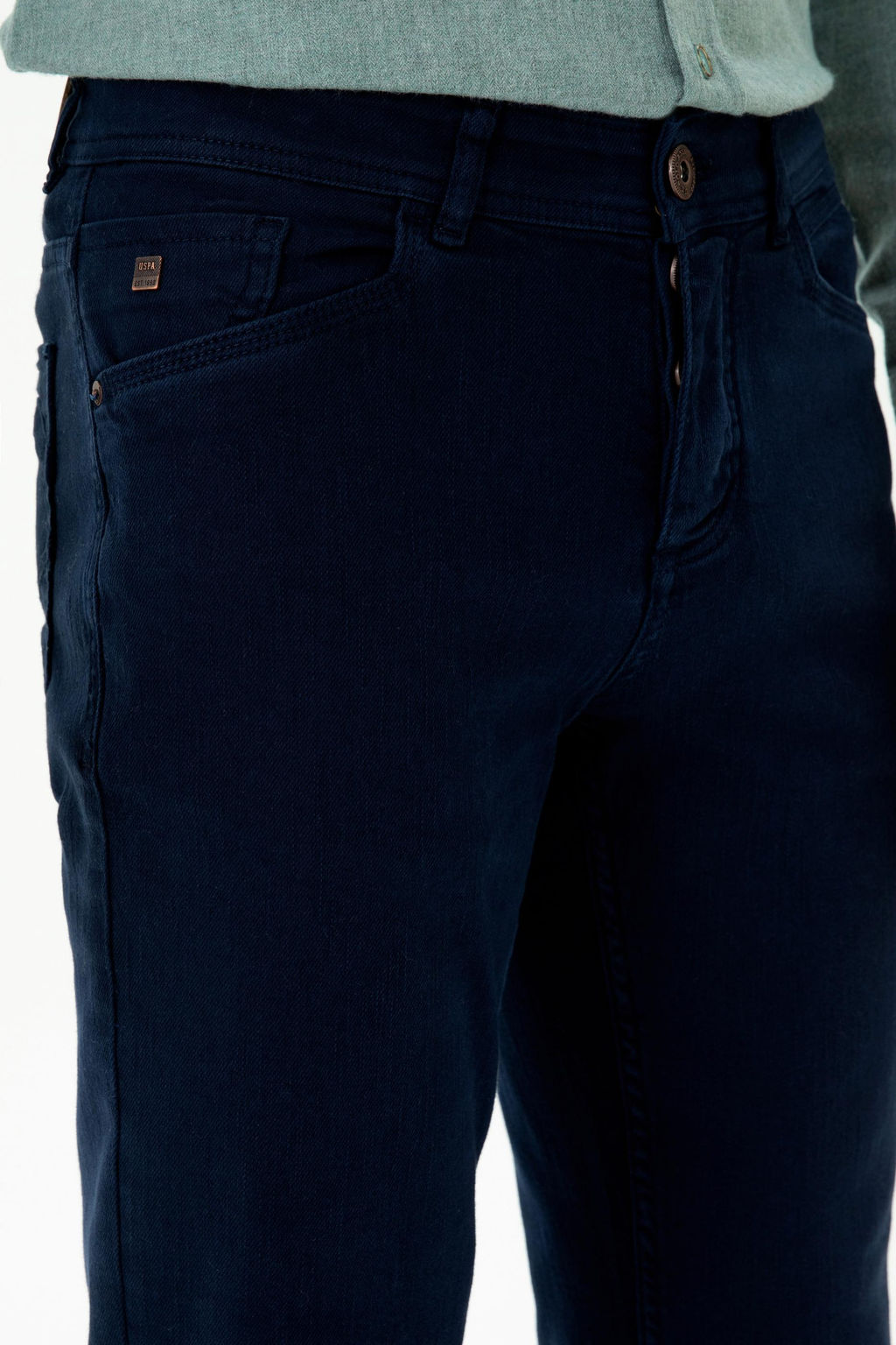 Erkek Slim Fit Lacivert Kanvas Pantolon