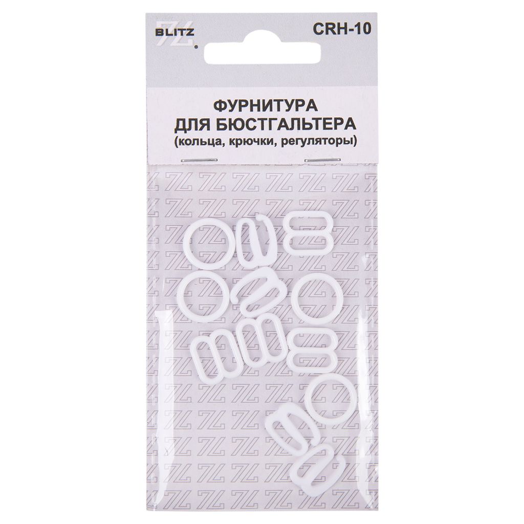 BLITZ CRH-10 набор фурнитуры пластик 10 мм 5 х 12 шт 01 белый