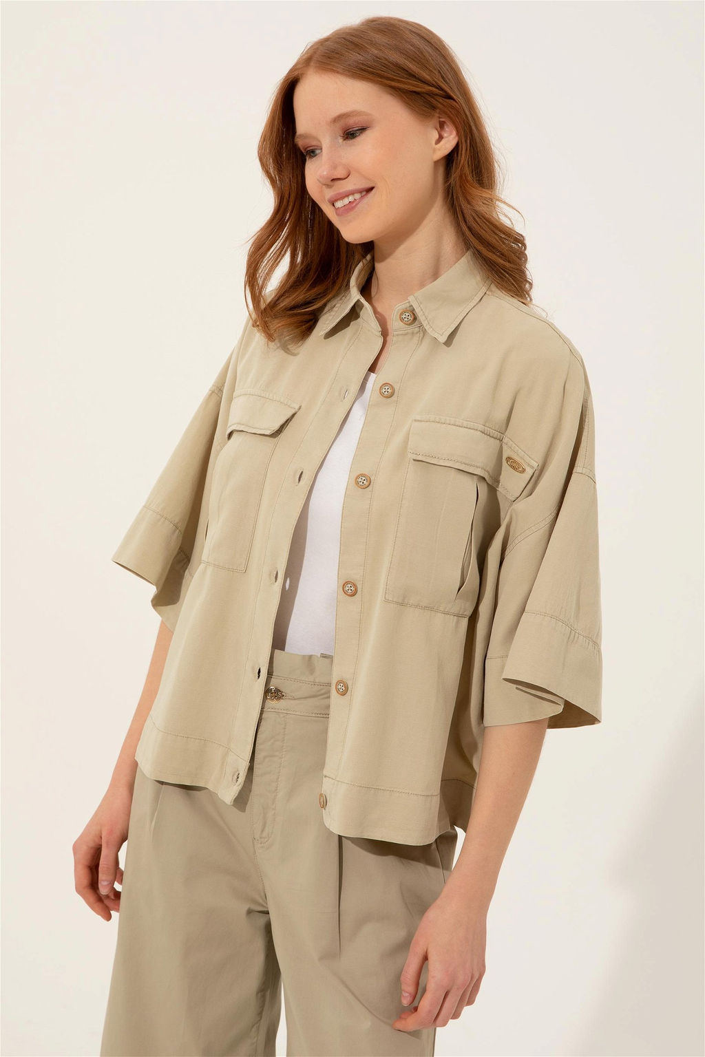 Женская рубашка с длинным рукавом в стиле каменного льна Неожиданная скидка в корзине - U.s. polo assn фото 3