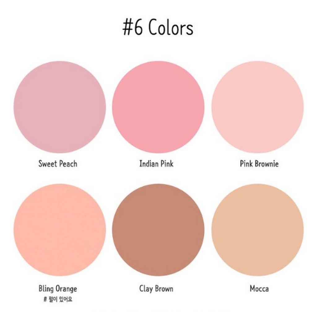 Locean Профессиональная палетка румян 6 оттенков / Hole Blusher, 10 г x 6