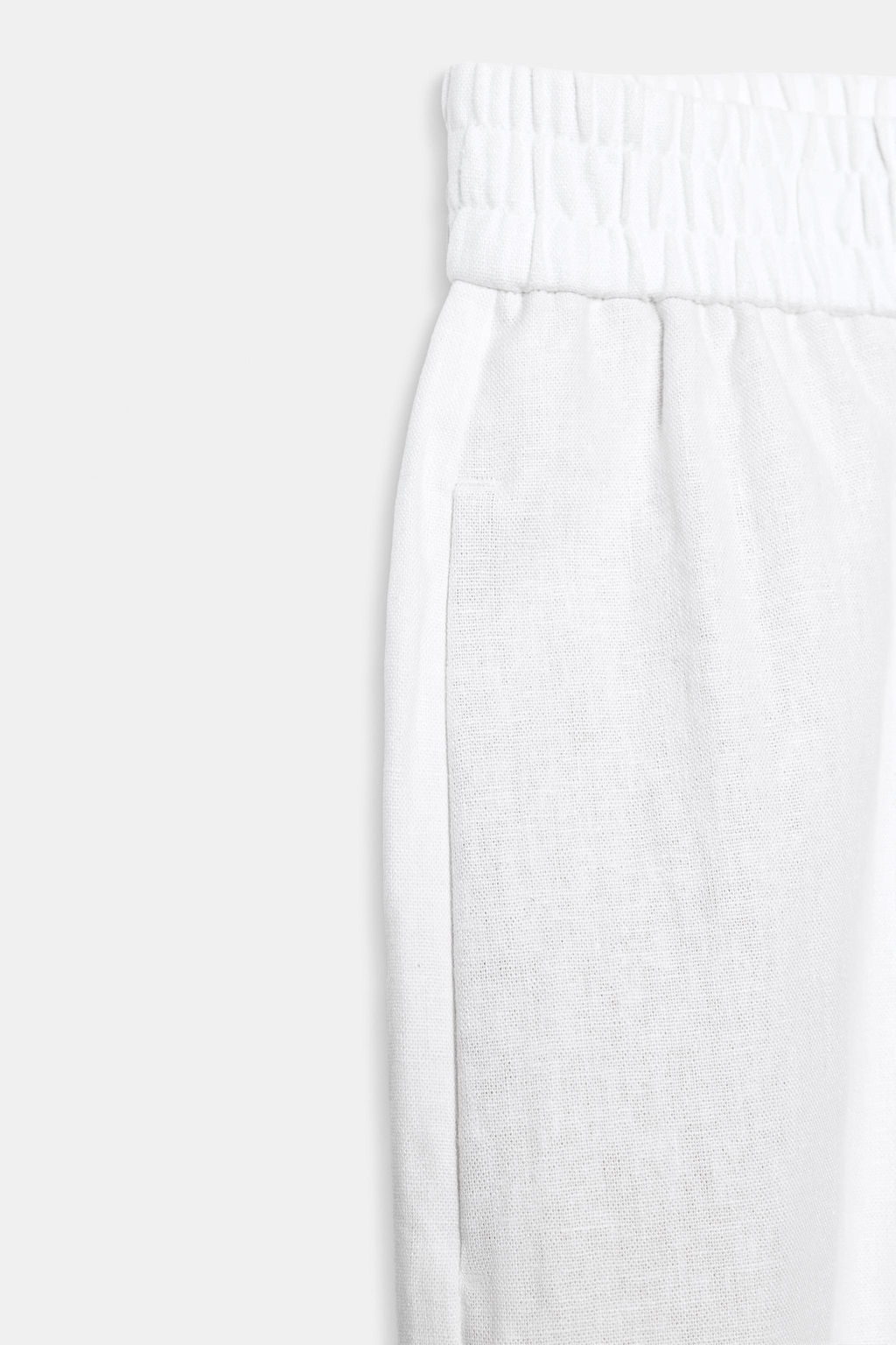 PANTAL?N RECTO CON LINO / Blanco roto - Zara фото 8
