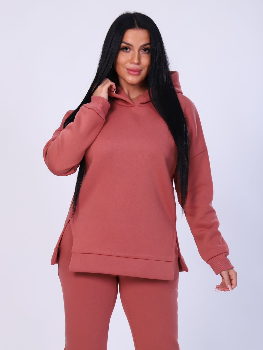 М339 Костюм Виктория с капюшоном (коричневый) - Иванушка-трикотаж фото 5