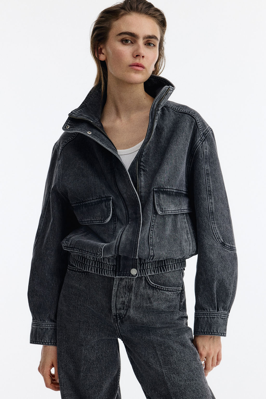 Oversized denim jacket - H&m фото 2