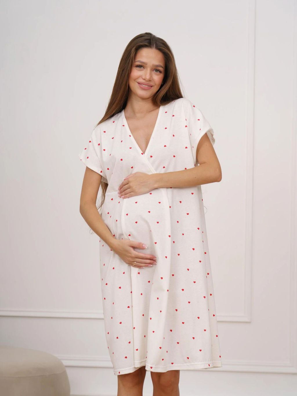 Сорочка для рожениц Новая жизнь - 2 Экрю М-80Н MODAMICA фото 2