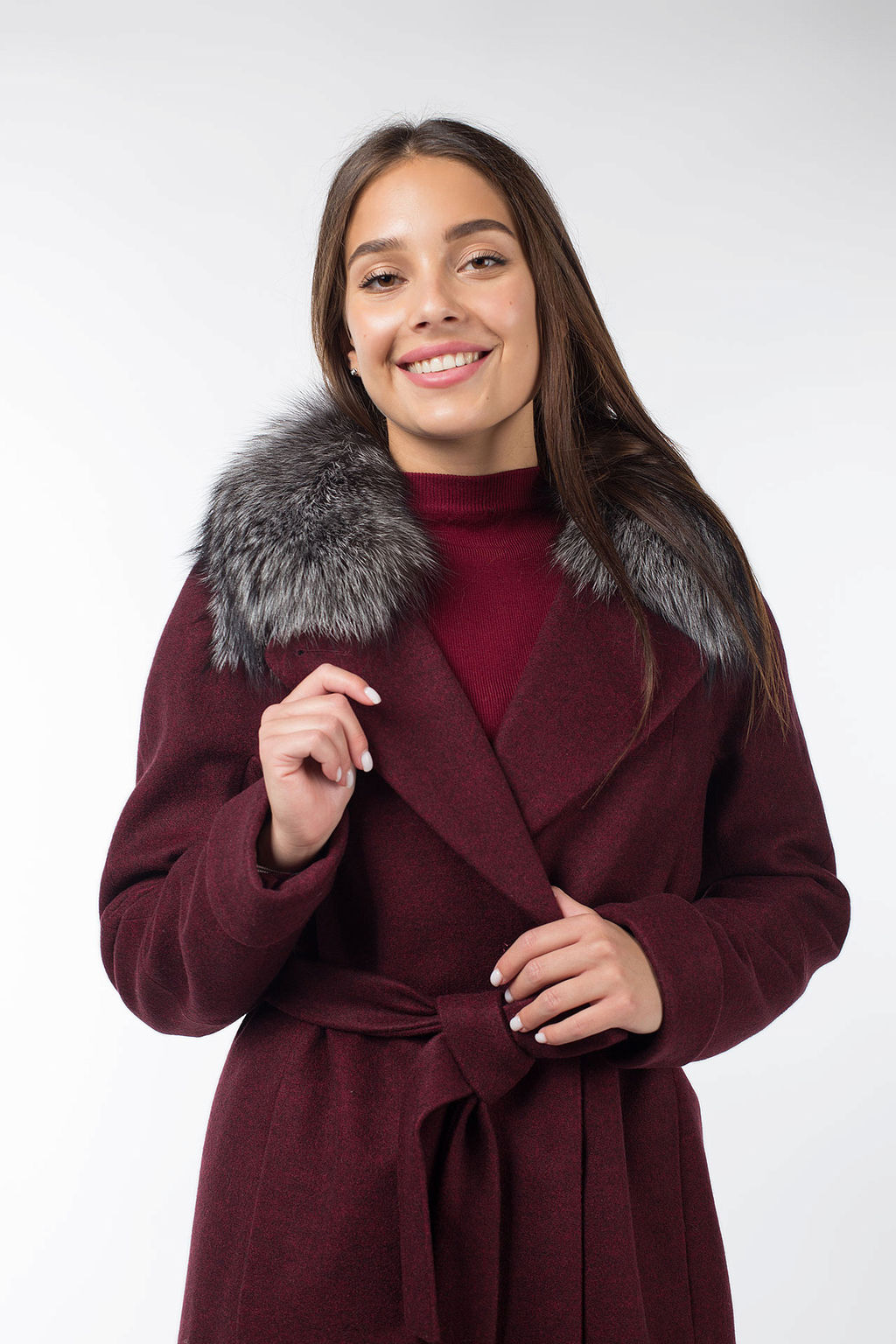 Пальто женское утепленное (пояс) - El podio фото 5