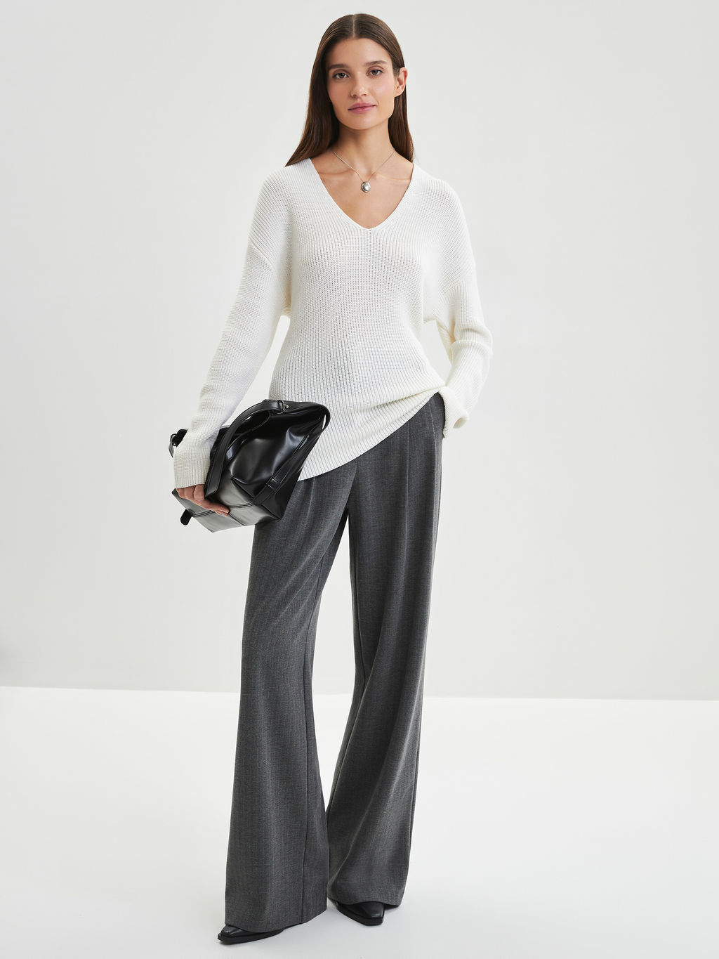 Джемпер с вырезом / Zarina  фото 2