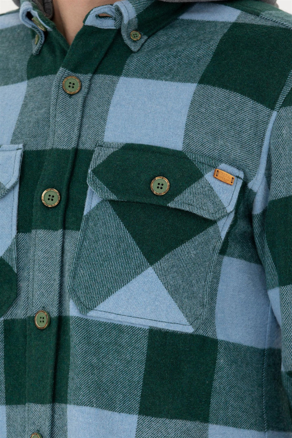 Мужская зеленая рубашка с длинным рукавом - U.s. polo assn фото 7