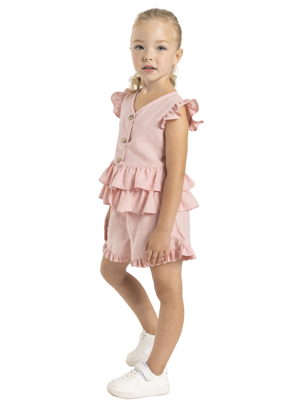 Комп.:блузка,шорты для девочки О56863 - Карамелли фото 3