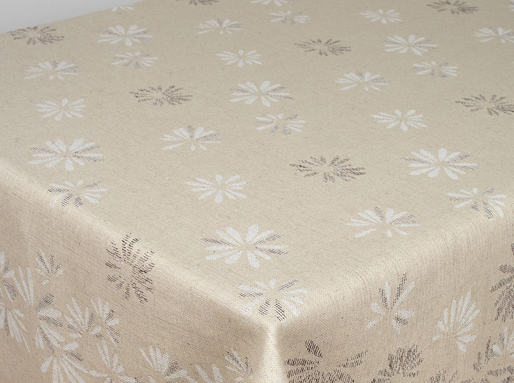 Скатерть 24С61-ШР 140*255 "Лепестки" цв. 1 рис. 240 беж