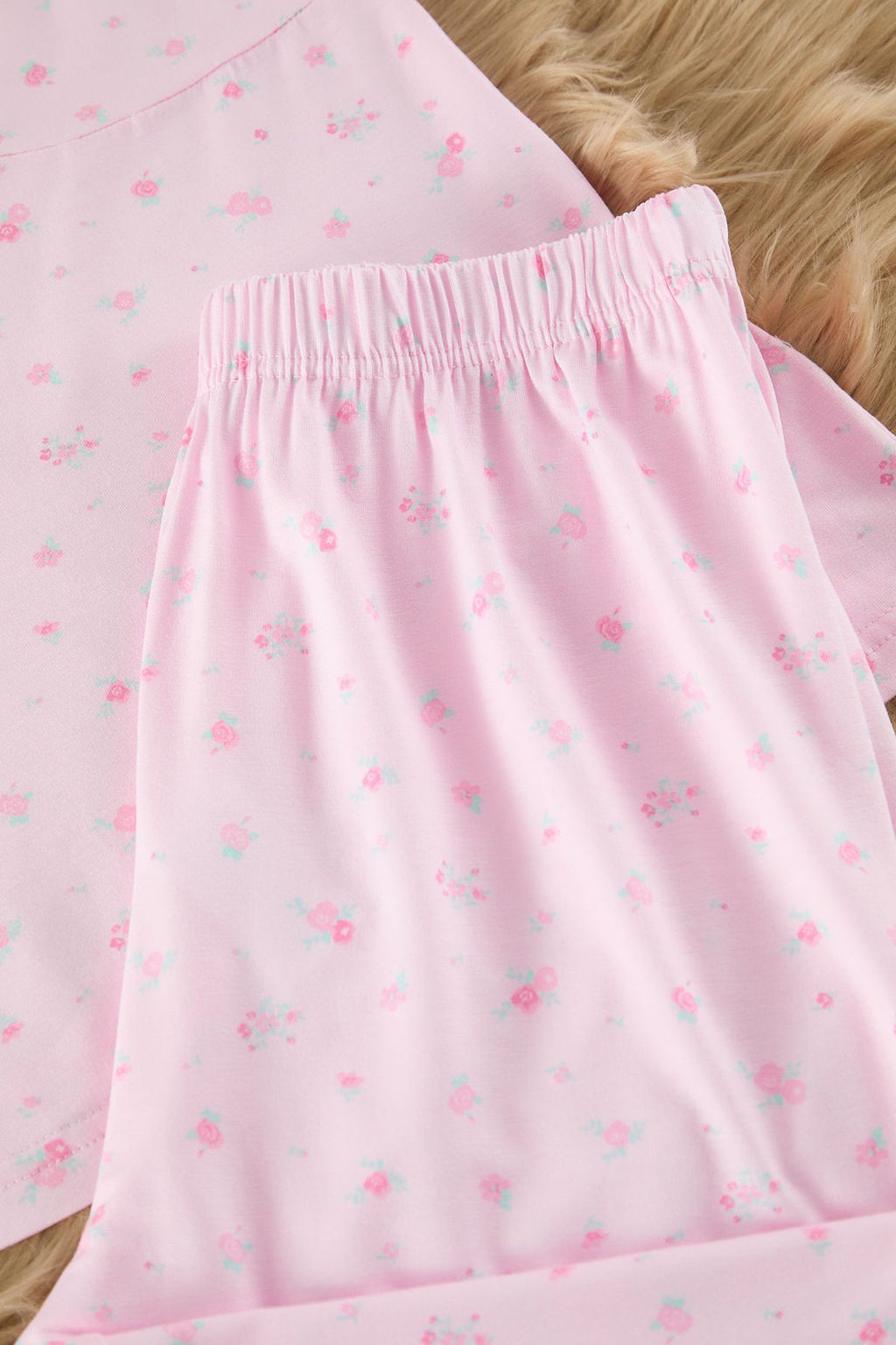 Trendyolmilla Beyaz-Cok Renkli Cicekli Baglamal? ve Ip Ask?l? Orme Pijama Tak?m? THMSS24PT00233 фото 11